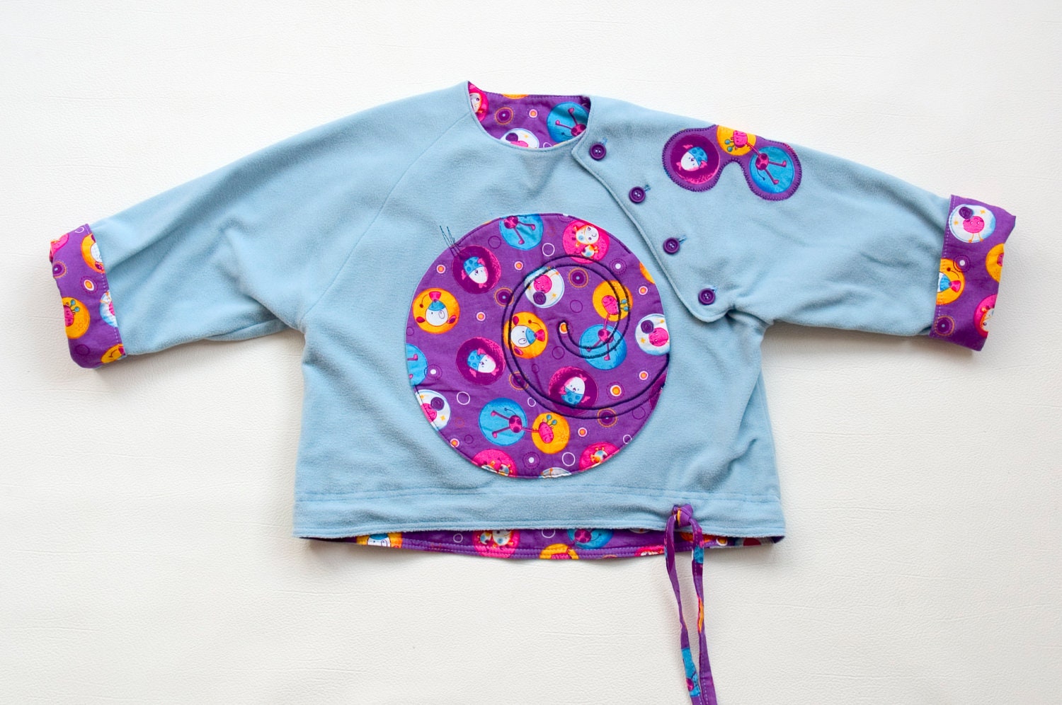 Unisex Reversible Jacket with Raglan Sleeve from 1 to 14 years