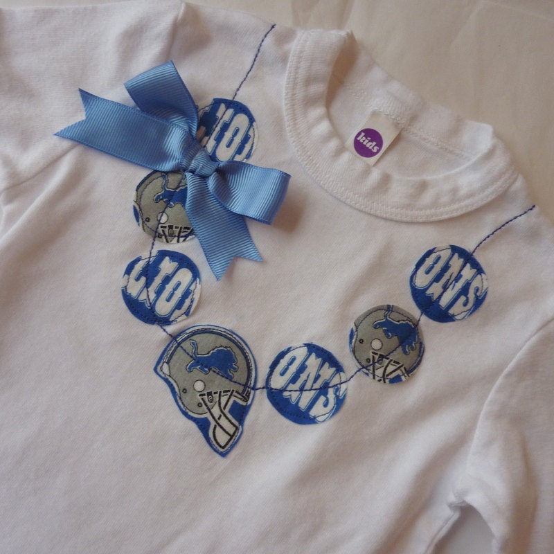 Detriot Lions Necklace Onesie or Shirt