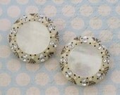 1950s Hand Painted Lucite Earrings