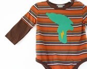6-9m Baby Boy Geekery Space Blaster Applique Bodysuit Eco TrashN2Tees