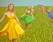 Yellow 1950's style dress