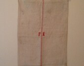 Grain or Feed Sack red  stripe