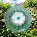 Teal Garden Art Plate Glass Flower Yard Suncatcher UpCycled RePurposed LELA