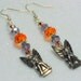 Halloween Earrings Hematite Plated Gargoyle Earrings
