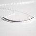 Silver Tube Necklace. Curved Bar Silver Necklace