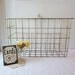 Vintage Large Metal Basket - Shabby Rustic Off White Bicycle Basket - Beautiful for Outdoor Wedding / Party / Home Decor Storage