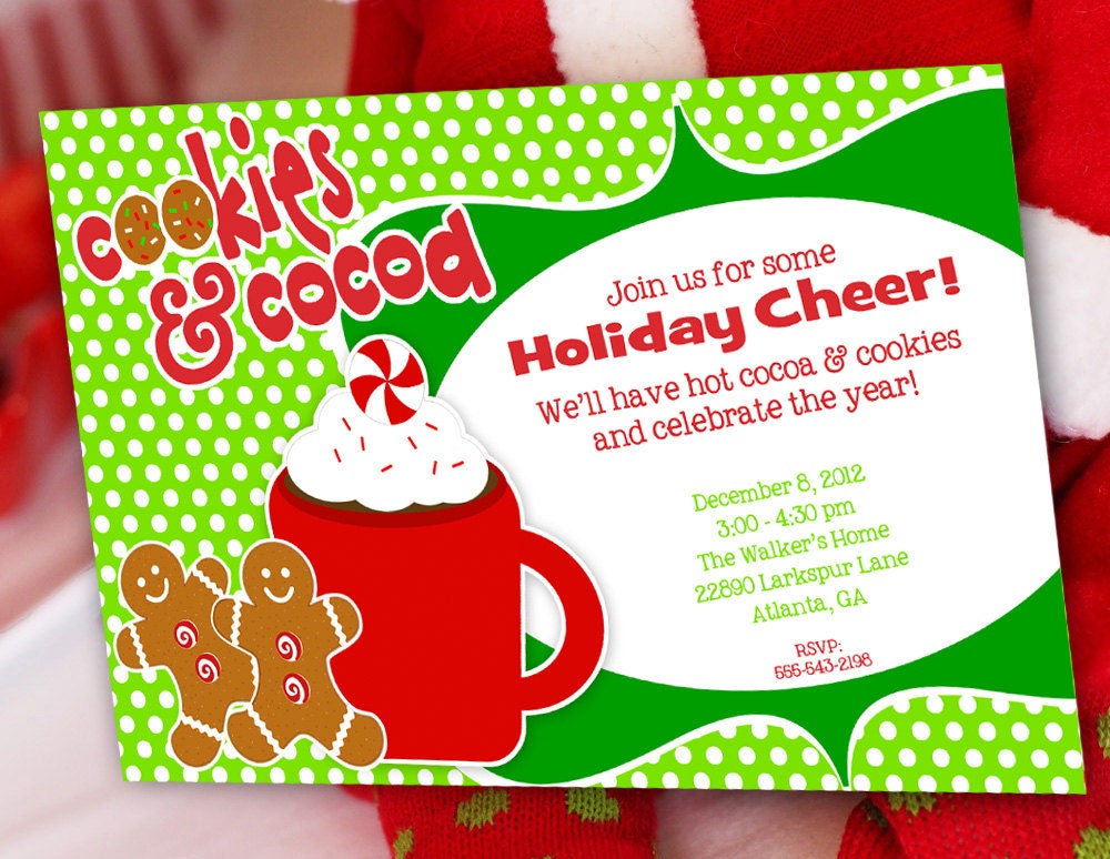 Cookies and Cocoa Christmas Party Invitation -- Candy Christmas Invitation by Amanda's Parties To Go Il_170x135