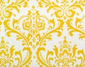 Custom Ironing Board Cover Traditions Cornflower Yellow and White Damask design