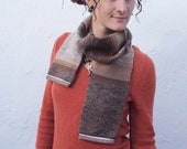 Alpaca Soft, Walnut Brown - Handwoven Natural Dyed Secret Pocket Tubular Scarf