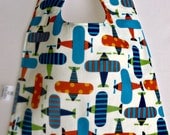 Baby Boy Bib - Airplanes - Organic - Eco Friendly Baby Bib
