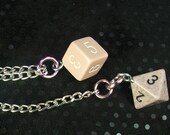 Hair Clip Comb  Pink Dice Polyhedral Gamer Girl Geek Nerd