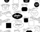Vintage Signs Clipart Clip Art, Frames Clipart Clip Art - Commercial and Personal Use