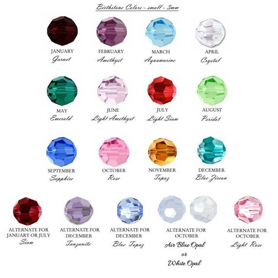 Add A Birthstone Charm 3mm Small By Divinestampings On Etsy