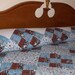 Spectacular King Quilt Blue and Brown Diamonds Blue Hill Fabric