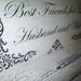 Wedding Signs "Best Friends for Life Husband and Wife" Elegant black tie vintage style - this one READY TO SHIP
