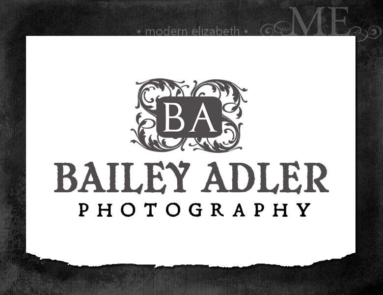 SALE :) Premade Logo Design for Photography or Business Hand Drawn Custom Pre-made Logo, 2 Watermarks & Instructions  (Bailey Adler)