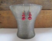 Stacked Gemstone Earrings - Stacked Ruby