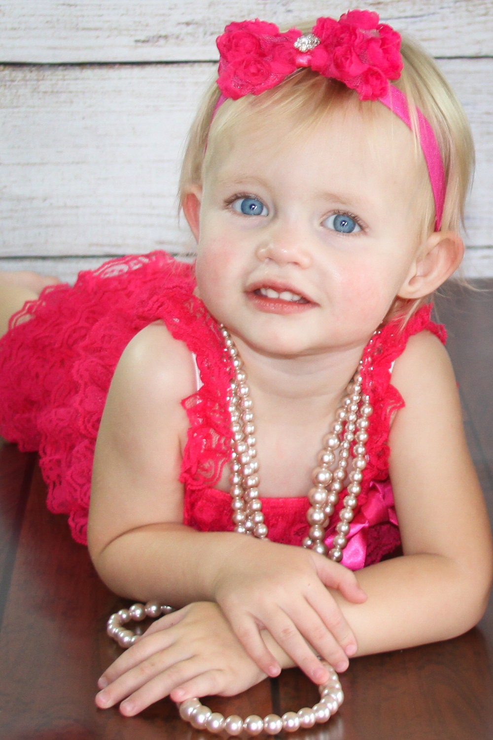 Hot Pink Lace romper, ruffle romper, petti romper, lace petti romper-MANY COLORS AVAILABLE-