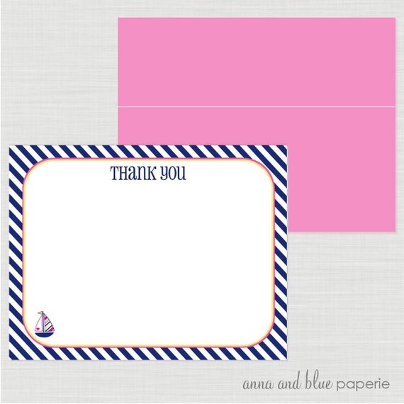 Nautical Custom Note Card - PRINTABLE diy Nautical stationery by anna and blue paperie Il_570xn
