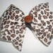 Leopard/Cheetah Print Boutique Style Girls or Womens Hair Bow, Hair Clip