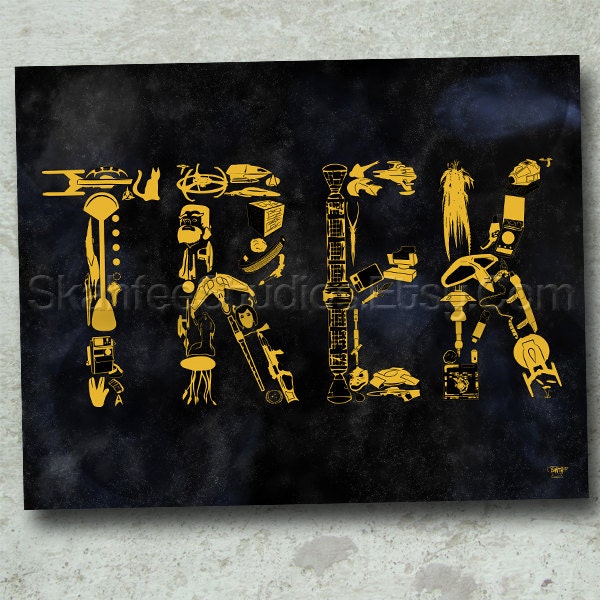 Star Trek Word Art, Trek Poster, Trek Art  -Print Only