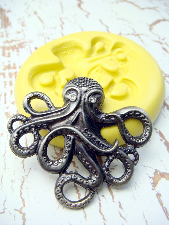 Octopus medium Flexible Silicone Mold Push Mold Polymer by Molds