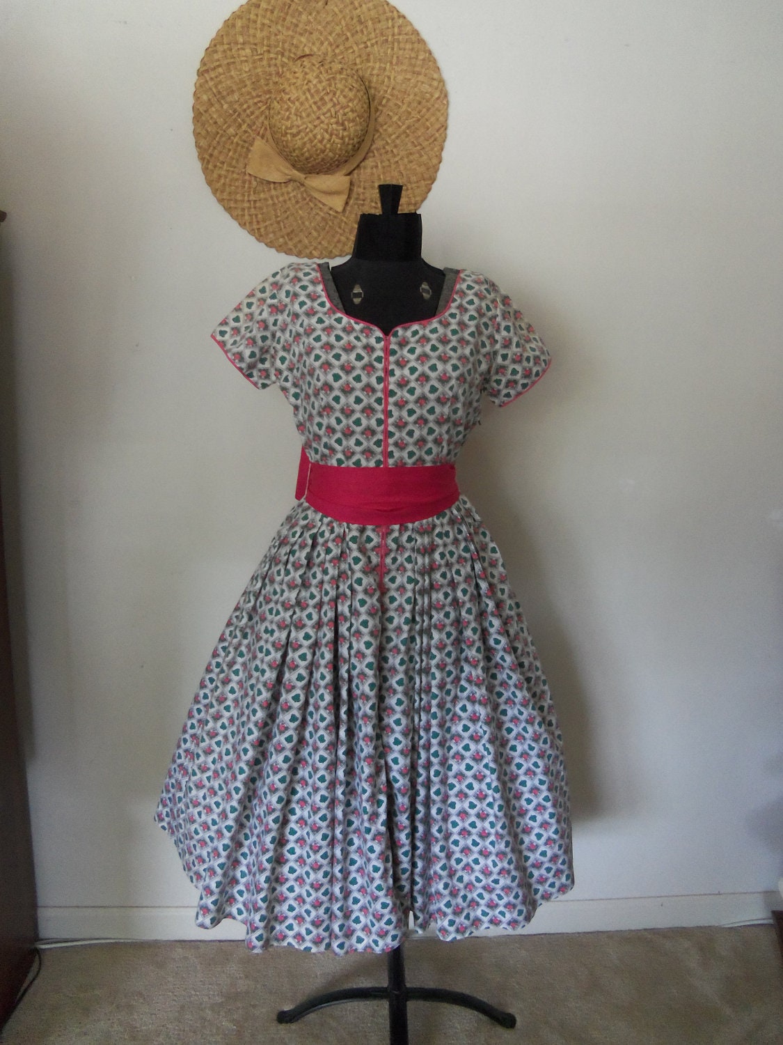 1950's Party Dress-Hot Pink-The Sweetest Dress Ever