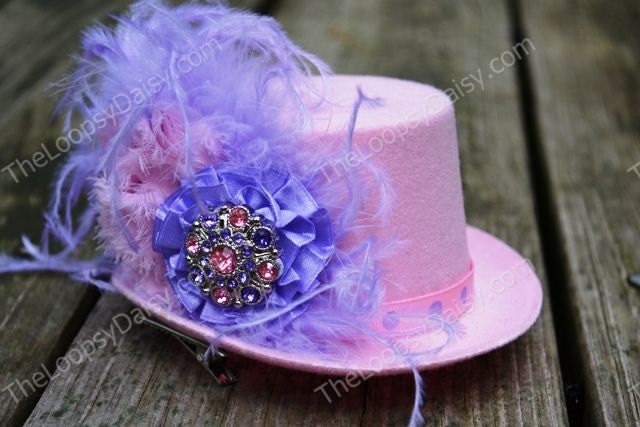 Mini Top Hat Fascinator, Steampunk Top Hat, Baby Top Hat, Mad Hatter Top Hat, Photo prop, Tiny Top Hat, Infant headband, Pagent