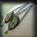 Resin and gun metal ,stained glass image,chandelier style dangle earrings windows series no.53