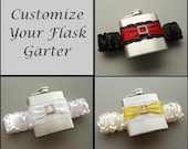 Rhinestone Buckle FLASK GARTER -- Choose Your Custom Colors