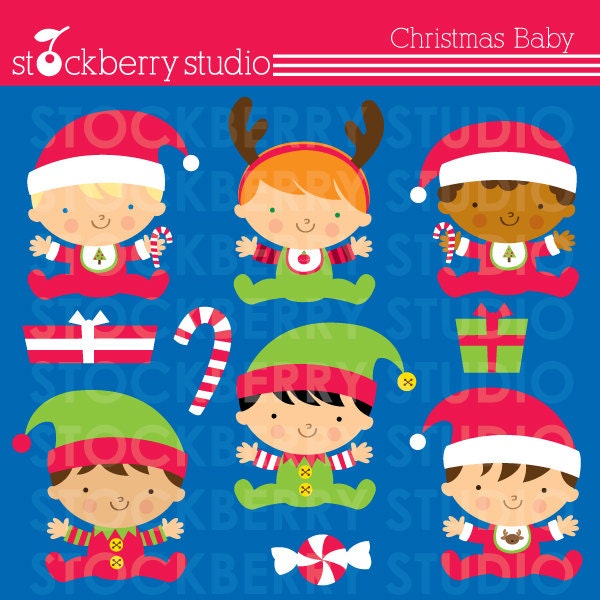 Baby First Christmas Personal and Commercial Use Clipart Set - Instant Download Il_570xn
