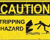 Think Safety: Tripping (James Bond inspired Silkscreen Print) - 10" x 7"
