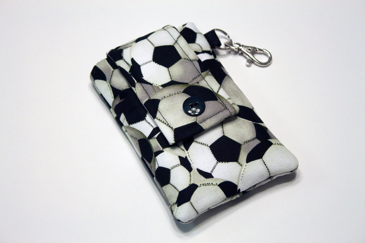 Fabric Smartphone Purse, iPhone 5 Purse, Iphone 4 4s Purse, Iphone Purse, Samsung Galaxy S3 S2, HTC, Droid, Blackberry-Soccer