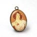 4 pcs Ruby Jewelry  Alphonse Mucha Poster Resin Pendant Art Pendant, 18x25mm Female Portrait Art Nouveau Jewelry A38-09-377