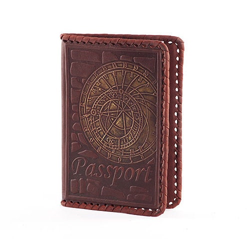 New Handmade Leather PASSPORT COVER  - 5.31 x 4 inch - Plus 7 Cases for credit cards, documents and IDs