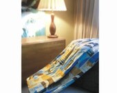 Mid Century Modern Drapes, Retro Cubism Pattern