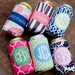 monogrammed drink koozie - choose one from 6 template options, customize name/initials only