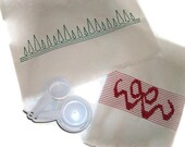 CLEARANCE  Kitchen Towel Gift Set Pine Tree Bow Swedish Weaving Huck