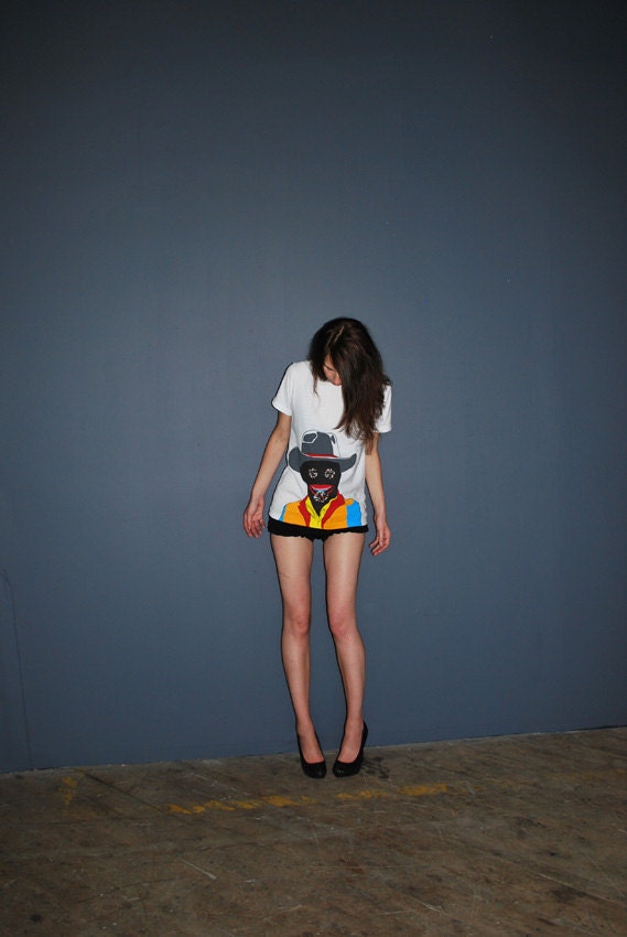 Hand Printed Limited Edition 9-Color T-Shirt 'Night Shiner' By Mariano Chavez