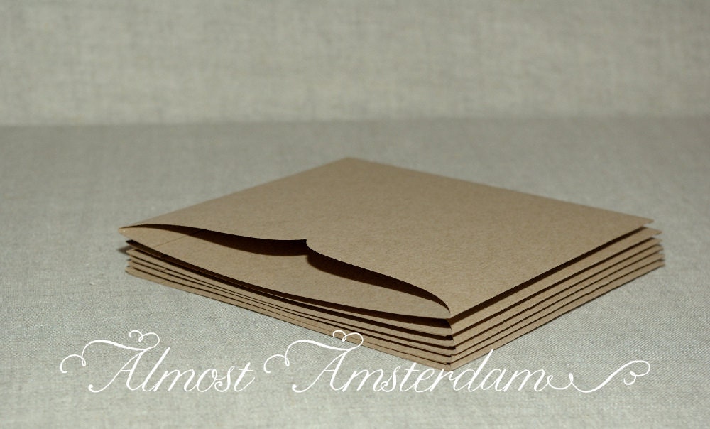 10 Eco-friendly Paper Pockets / Pouches / Sleeves for DIY Wedding Invitations & Stationery