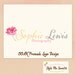Logo Design Premade OOAK- Beautiful Peony Flower Hand Drawn Small Business Photography Photographer Logo Never Resold