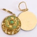 Turquoise Opal earrings, Mint green earrings with gold leaves, Dangle earrings with filigree, Gold filled hooks,