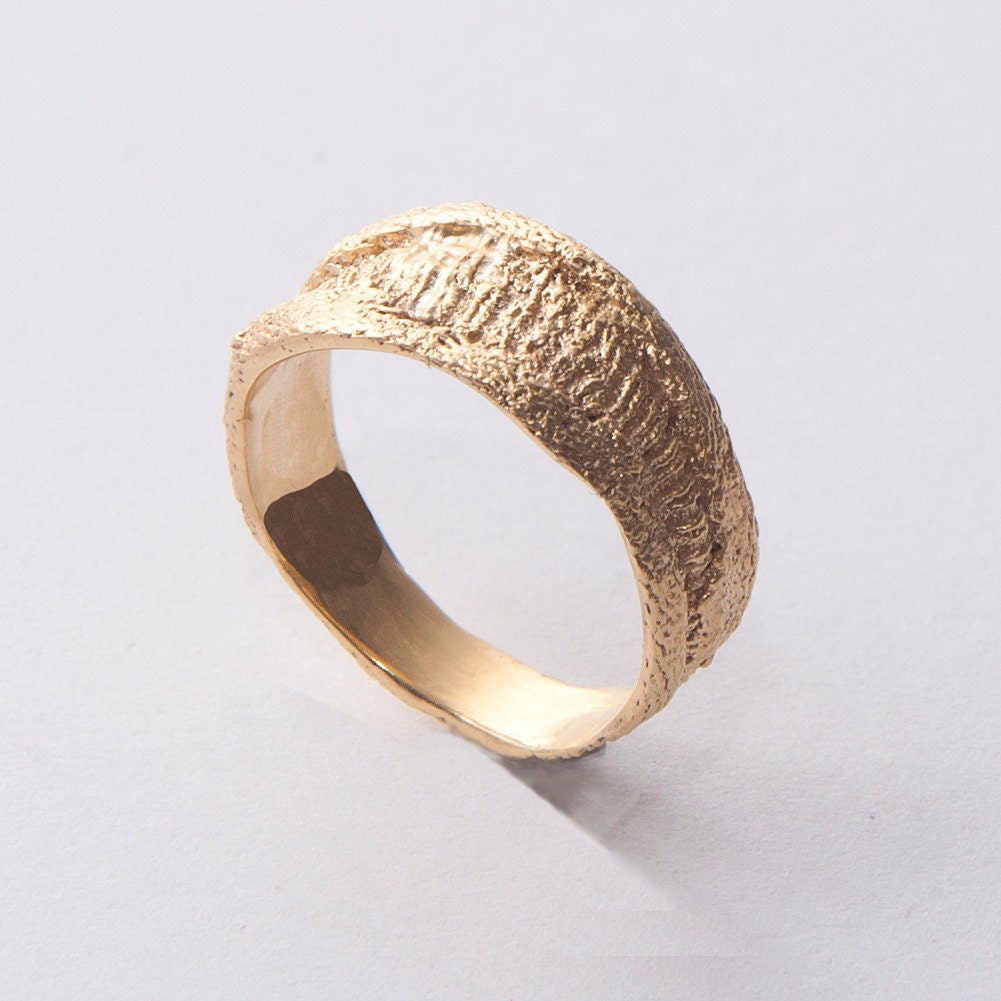 Golden Rag No.1 - 14k Gold Ring , Unisex Ring , Wedding Ring , Wedding Band , Mens Ring