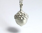 Acorn Necklace - sterling silver acorn charm