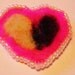 Needle Felted Heart Brooch