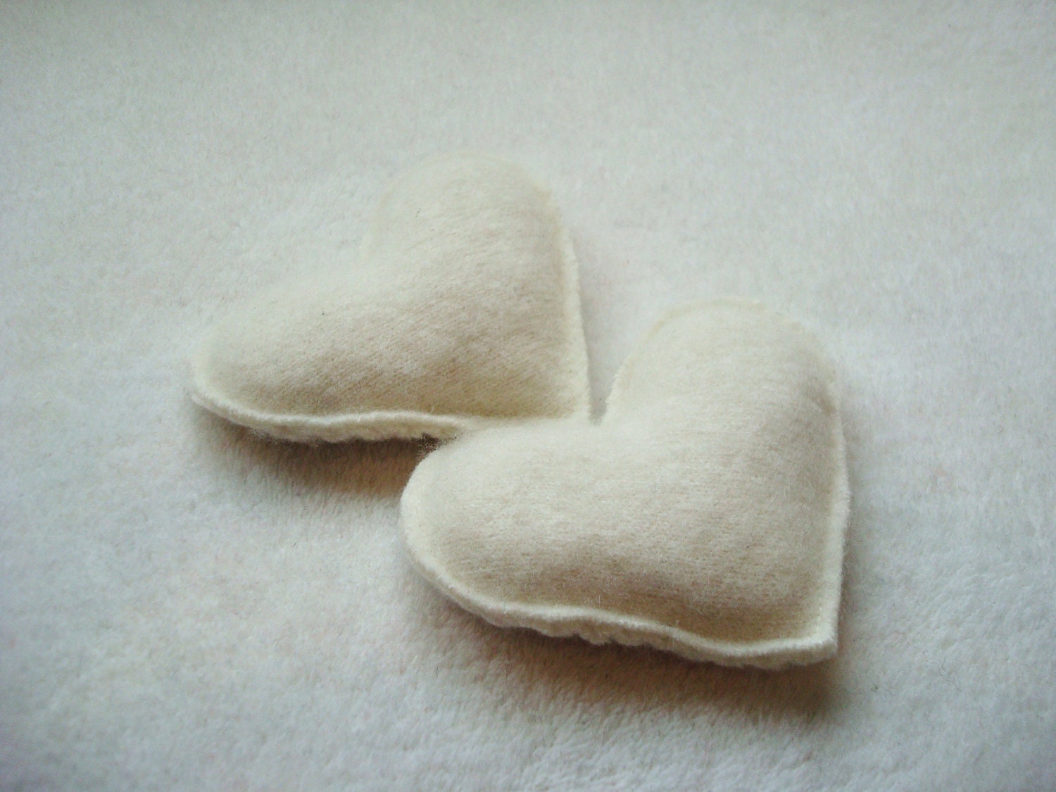Pocket Hand Warmers VANILLA CREAM Heart Handwarmers Cashmere Heart Handwarmers