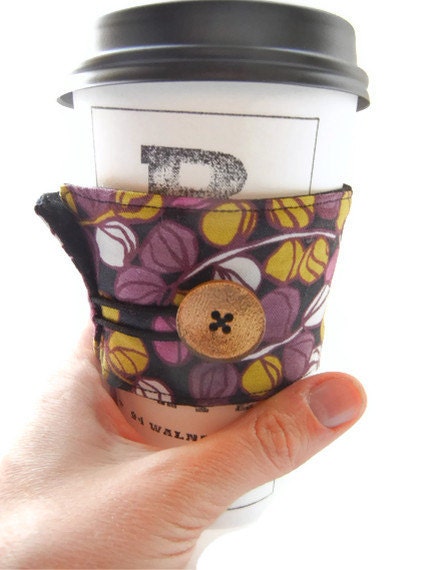 Coffee Cozy / Tea Sleeve: Midnight in the Garden