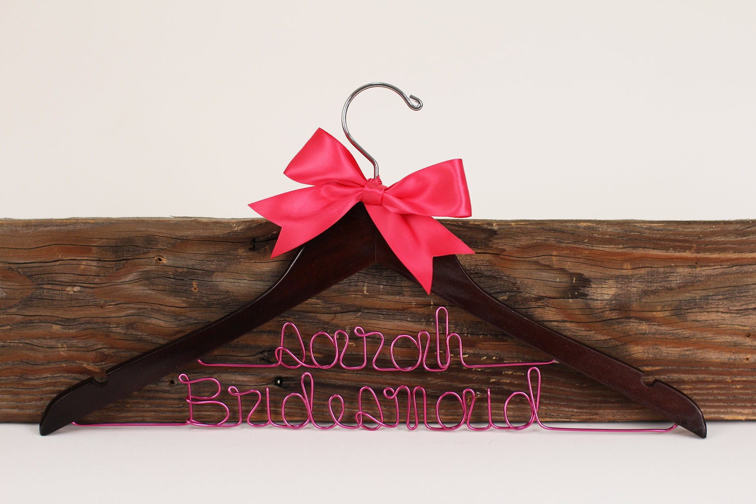 SALE Double Decker Personalized Wedding Hanger.  47 ribbon colors/Custom Bridal Hanger/Brides Hanger/Bride/Name Hanger
