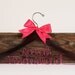 SALE Double Decker Personalized Wedding Hanger.  47 ribbon colors/Custom Bridal Hanger/Brides Hanger/Bride/Name Hanger