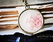 Vintage rose  25 mm pendant